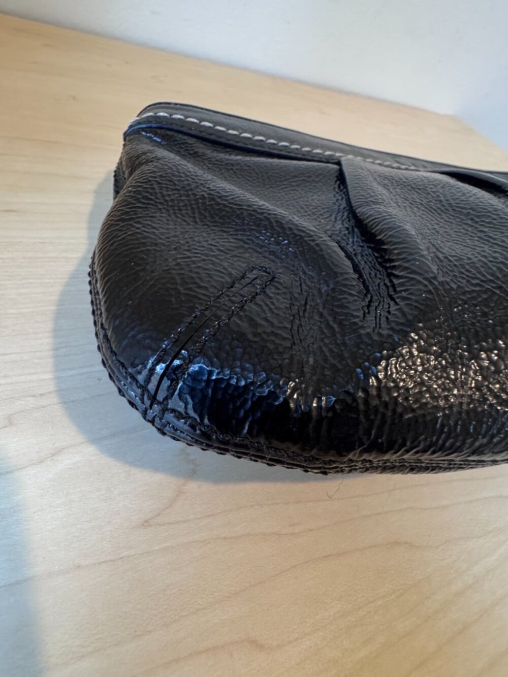 Coach Black Patent Leather Clutch – Sleek Glossy Pouch 🔥 - Picture 9 of 14